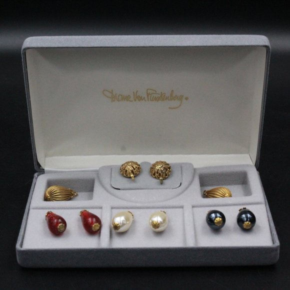 DIANE VON FURSTERNBERG DVF INTERCHANGEABLE EARRINGS - Picture 4 of 8